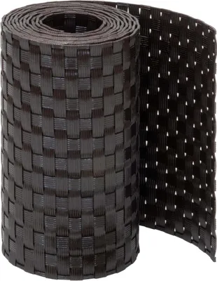 Produktbild von Jardinion Sichtschutzstreifen Rattan Optik 250 x 19cm Dunkelbraun Sichtschutz, Balkon Sichtschutz, Terrasse- und Gartenzaun Sichtschutz