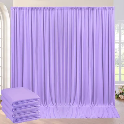 Image de Rideau de fond décoratif pour événements - 6 x 3 mètres - Lilas