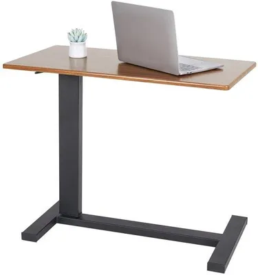 Zdjęcie produktu dla Krzesło biurowe z biurkiem – z regulacją wysokości – nośność 20 kg – drewno – 80 x 40 x 89,50 cm