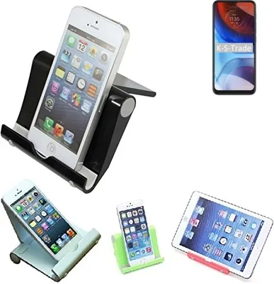 Produktbild von K-S-Trade Handy-Ständer kompatibel mit Motorola Moto E7i Power faltbarer Tischständer Smartphone Tablet Halterung Reise