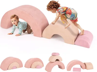 Produktbild von GOPLUS 3 tlg. Softbausteine, Schaumstoff Bausteine, Riesenbausteine aus Schaumstoff, Großbausteine zum Klettern und Krabbeln