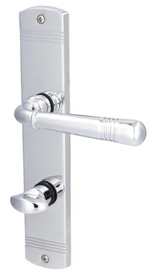 Produktbild von Langschildgarnitur für Bad-WC-Türen, inkl. WC-Riegel