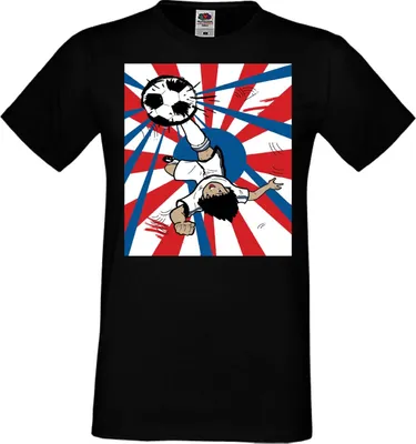 Zdjęcie produktu dla Męska Koszulka Manga Anime Captain Tsubasa 03 Oozora, Man L / Czarny