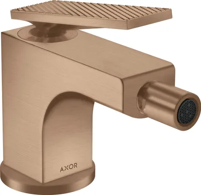 Produktbild von Einhebel-Bidetmischer AXOR CITTERIO m ZAG HGri Rautenschliff bru red gold Hebelgriff, Rautenschliff brushed red gold