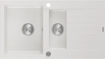 Obrázek produktu pro Mexen Matias 1,5-miskový granitový dřez s krátkým odkapávačem  900 x 505 mm, Bílá - 6502901505-20