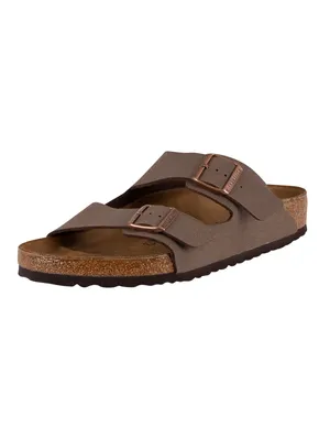 Produktbild von Birkenstock Arizona Birko-Flor Nubuk Sandalen, Grau 43 EU