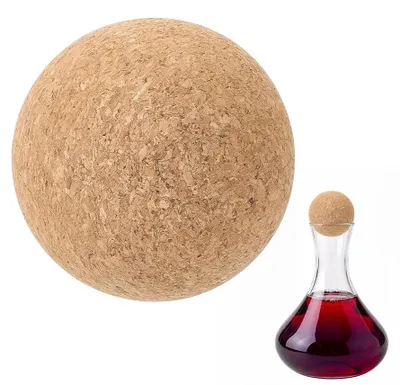 2 Korkkugel-Stopfen, 10 cm, für Karaffen & Flaschen