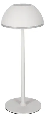 Immagine prodotto di Lampada da tavolo a LED JENS Living in metallo bianco – Lampada da tavolo a batteria dimmerabile, ricaricabile tramite USB-C, 3 modalità di illuminazione (calda/bianca), lampada da comodino senza fili, 28,5 cm