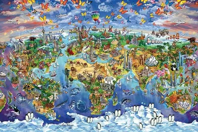 Immagine prodotto di Maria Rabinky - Mappa del mondo - 61x91,5 cm - Poster