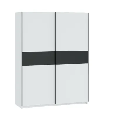 Obrázok produktu pre Šatníková skriňa 151 cm RANDLER - biela / antracitová