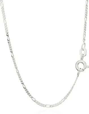 Produktbild von Figarokette Diamantiert Silber Kette 3646, 45cm Lang, 2g 1,5mm Breit