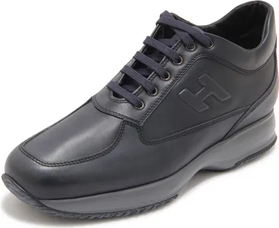 Produktbild von M1758 Sneaker Uomo Hogan Interaktive Mann Vintage Effekt Schuhe Blau