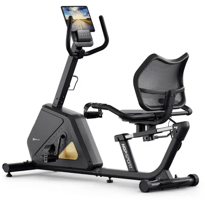 Produktbild von HOP SPORT Liegeergometer für Zuhause HS-4500L, Heimtrainer Magnetisches Ergometer Liegerad mit 16 Widerstandsstufen, Hometrainer mit bequemen Sitz