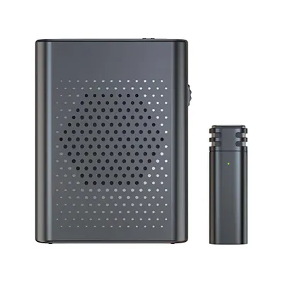 Produktbild von Kabelloser Clip-Mikrofon Verstärker, True Wireless Lavalier Mikrofon mit Lautsprecher, 2.4G, Tragbarer Sprachverstärker für Unterricht