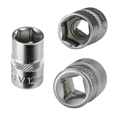 Produktbild von Stecknuss Sechskant 12mm 6 Kant 3/8" kurz (CR-V)