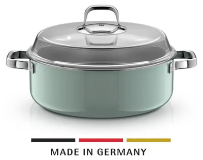 Image de WMF Fusiontec Mineral Pro, faitout avec couvercle, 28 cm, couleur Eucalyptus Haze, référence 122566
