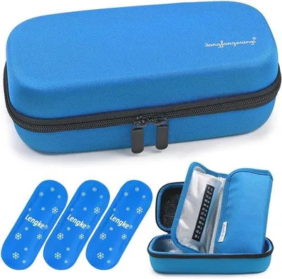Produktbild von Famanu Kühltasche für Insulin und Medikamente - Hält Temperaturempfindliche Medikamente bis zu 8 Stunden kühl
