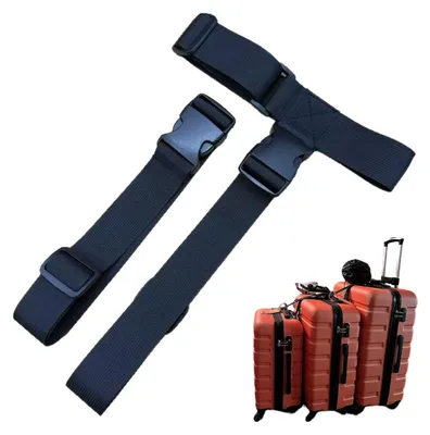 Immagine prodotto di Solidchoice - Set di 2 cinghie regolabili per bagagli, per viaggi più sicuri