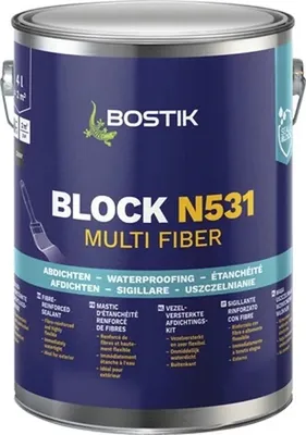 Produktbild von Bostik Block N531 Multi Fiber Faserverstärkte Dichtungsmasse 4Liter Dose