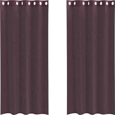 Image de Rideaux en voile avec œillets 2 pcs violet 140x225 cm