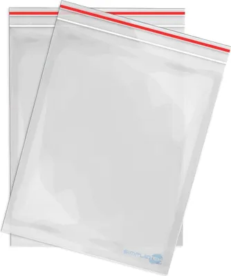 Image de 100 sachets transparents refermables à fermeture à glissière, 4 cm × 6 cm, 40 mm × 60 mm
