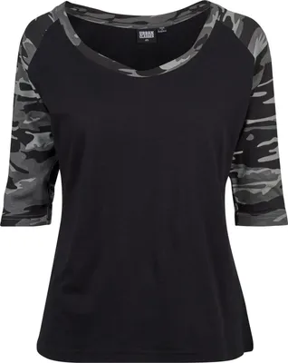 Produktbild von Urban Classics Ladies - 3/4 RAGLAN Longsleeve schwarz - XS