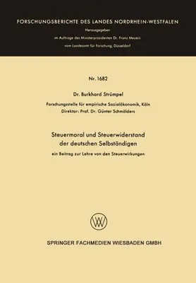 Obrázek produktu pro Steuermoral und Steuerwiderstand der deutschen Selbständigen