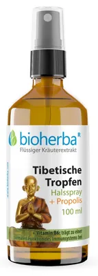 Produktbild von Bioherba Halsspray Tibetische Tropfen mit Propolis Extrakt 100 ml