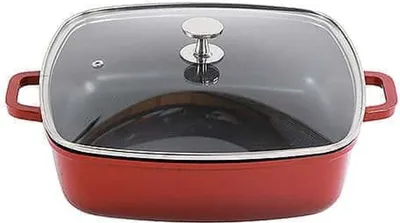 Produktbild von AluChef® Bräter, quadratisch 28 cm x 28 cm / rot