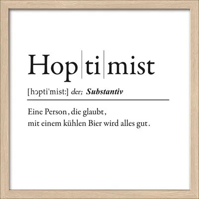 Produktbild von Gerahmtes Bild Hopitmist Definition 33x33 cm