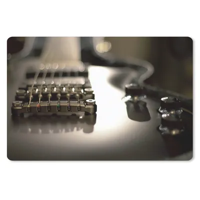 Produktbild von MuchoWow® Mauspad Mousepad Nahaufnahme einer schwarzen E-Gitarre 27x18 cm - Mousepads - Maus Mat - Pad - Mausunterlage - Büroartikel - Desk Matten