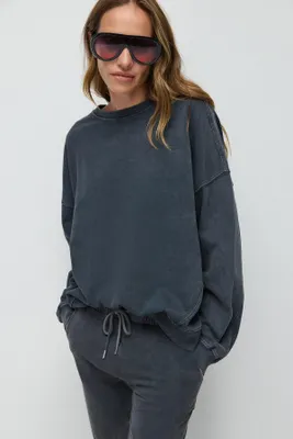 Produktbild von Oversize-Sweatshirt mit verwaschenem Effekt, Anthracite, L