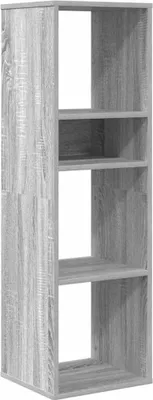Obrázek produktu pro vidaXL Knihovna Grey Sonoma 34x31x112 cm Materiál na bázi dřeva