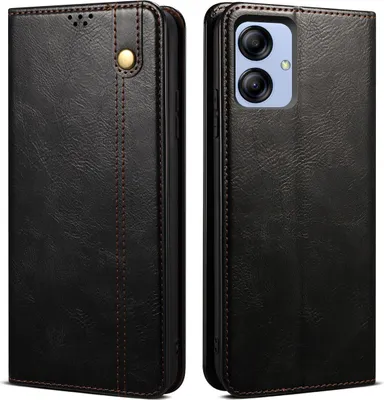 Image de Etui pour Samsung Galaxy A04E, étui en cuir avec fonction stand noir