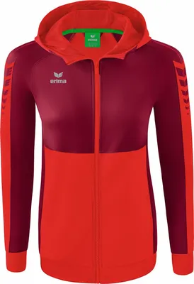 Produktbild von Erima Six Wings Trainingsjacke mit Kapuze Rot/Bordeaux - 34