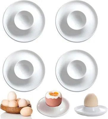 Produktbild von Porzellan Eierbecher Crèmeweiß für Hartgekochte Eier