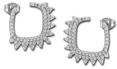 Immagine prodotto di Orecchini a bottone da donna SilberDream, con zirconi bianchi, in argento sterling 925, modello D3GSO488W