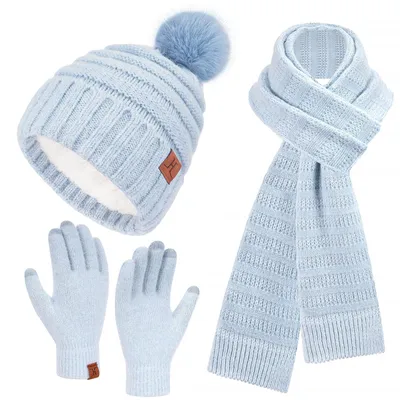 Productafbeelding van Dames winterset met muts, sjaal en handschoenen