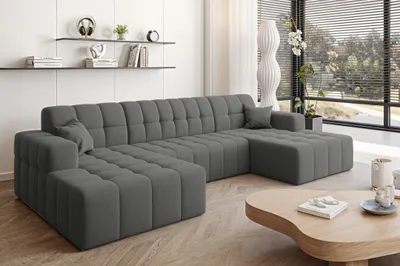 Produktbild von Kaiser Möbel Ecksofa Nimes in U-Form, stoff Portland Anthrazit