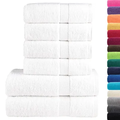 Immagine prodotto di Set ASciugamani SOLUND 6 pz Bianchi 600 gsm