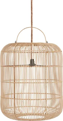 Image de Bazar Bizar Suspension rotin marron 50x50x60cm