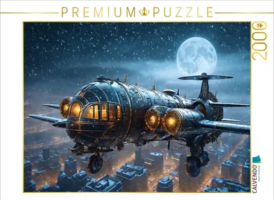 Produktbild von CALVENDO Puzzle Airgleiter im Mondlicht | 2000 Teile Lege-Größe 90x67cm Foto-Puzzle für glückliche Stunden
