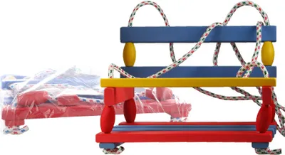 Image de Balançoire en bois colorée