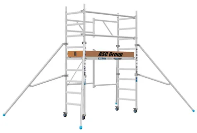 Produktbild von ASC Zimmergerüst mit Faltmechanismus, Arbeitshöhe 3,85 m, 0,75 m Breite, 1,97 m Länge