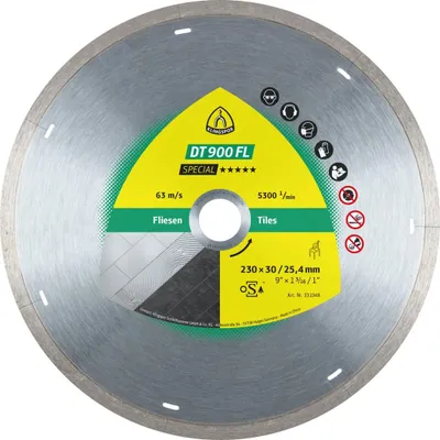 Produktbild von Klingspor DT 900 FL Diamanttrennscheiben, 180 x 1,6 x 22,23 mm 1,6 x 7 mm, geschl. Rand m. Laserschlitzen