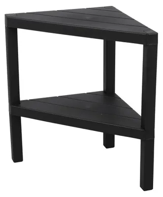 Immagine prodotto di DOCHTMANN Scaffale angolare a 2 ripiani in plastica nera 46x45x25,5 cm