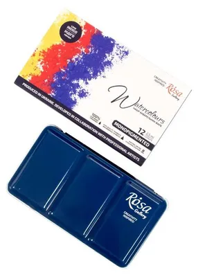 Produktbild von Rosa Gallery Aquarellfarben Set Monopigmented Indigo 12 × 2,5 ml
