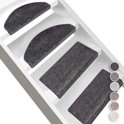 Produktbild von Stufenmatten Sundae Anthrazit 77 23,5 x 65 cm Halbrund