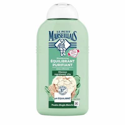 Produktbild von Le Petit Marseillais Shampoo mit Weißem Tonpulver - Pflege für Schnell Fettendes Haar
