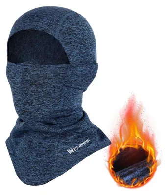 Obrázok produktu pre Športová čiapka/maska na tvár, unisex, vetruodolná, priedušná, termofleece, modrá, univerzálna veľkosť
